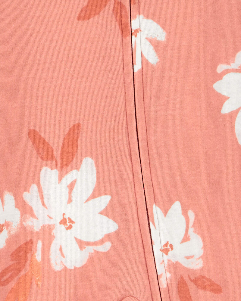 Baby 2-Piece Floral Sleep & Play Pajamas & Cap Set, image 2 of 4 slides