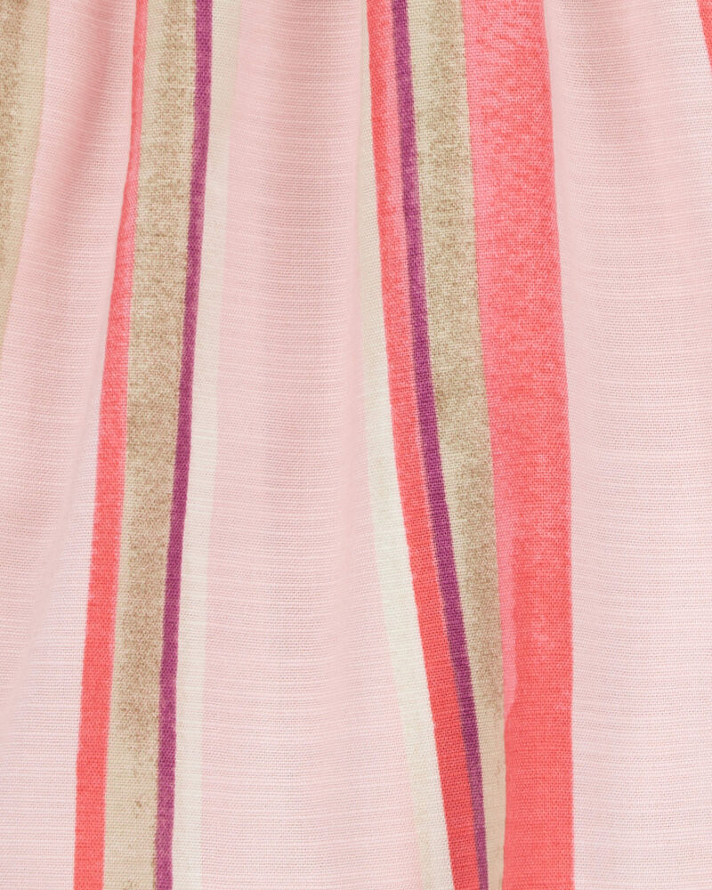 Kid Striped Linen Look-Alike Flowy Pull-On Shorts, image 3 of 4 slides