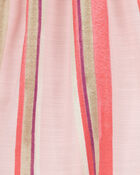 Kid Striped Linen Look-Alike Flowy Pull-On Shorts, image 3 of 4 slides