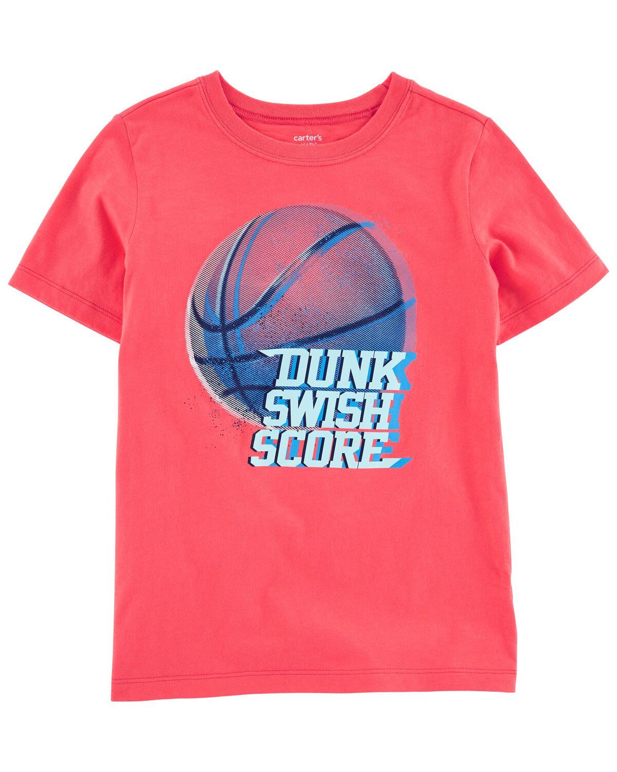 Coral Kid Basketball Graphic Tee
