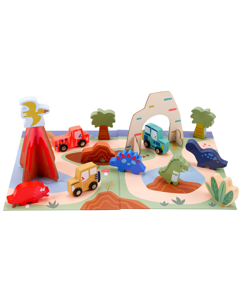 Toddler Wooden Dino Play Set, image 1 of 1 slides