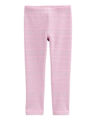 Toddler 2-Piece Waffle Knit Thermal Peplum Top & Leggings Set, image 4 of 9 slides