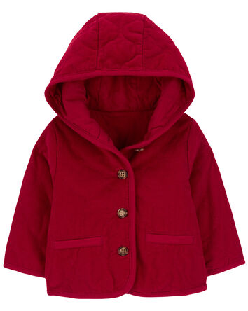 Baby Corduroy Hooded Quilted Jacket, 