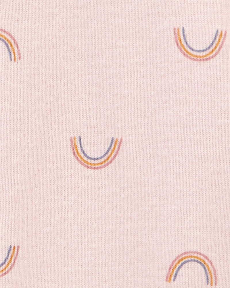 Baby Preemie Rainbow Cotton Sleeper Gown, image 5 of 6 slides