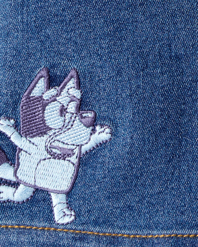 Baby Bluey Embroidered Denim Skirt - Blue, image 4 of 5 slides