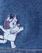 Baby Bluey Embroidered Denim Skirt - Blue, image 4 of 5 slides