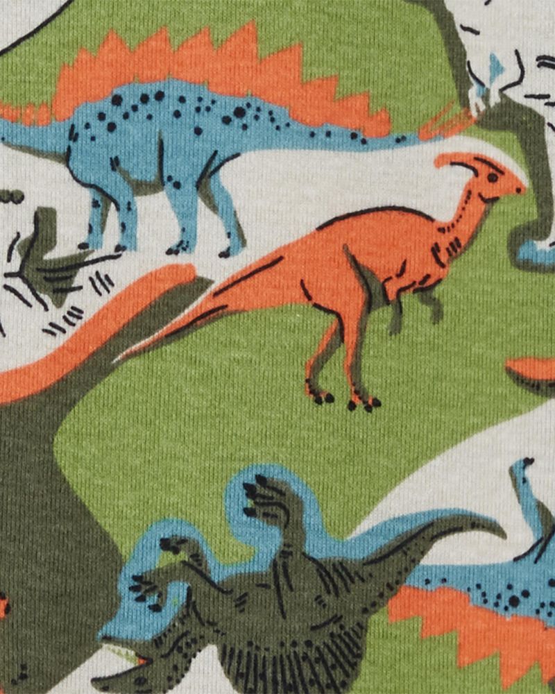 Baby 1-Piece Dinosaur 100% Snug Fit Cotton Footie Pajamas, image 2 of 3 slides