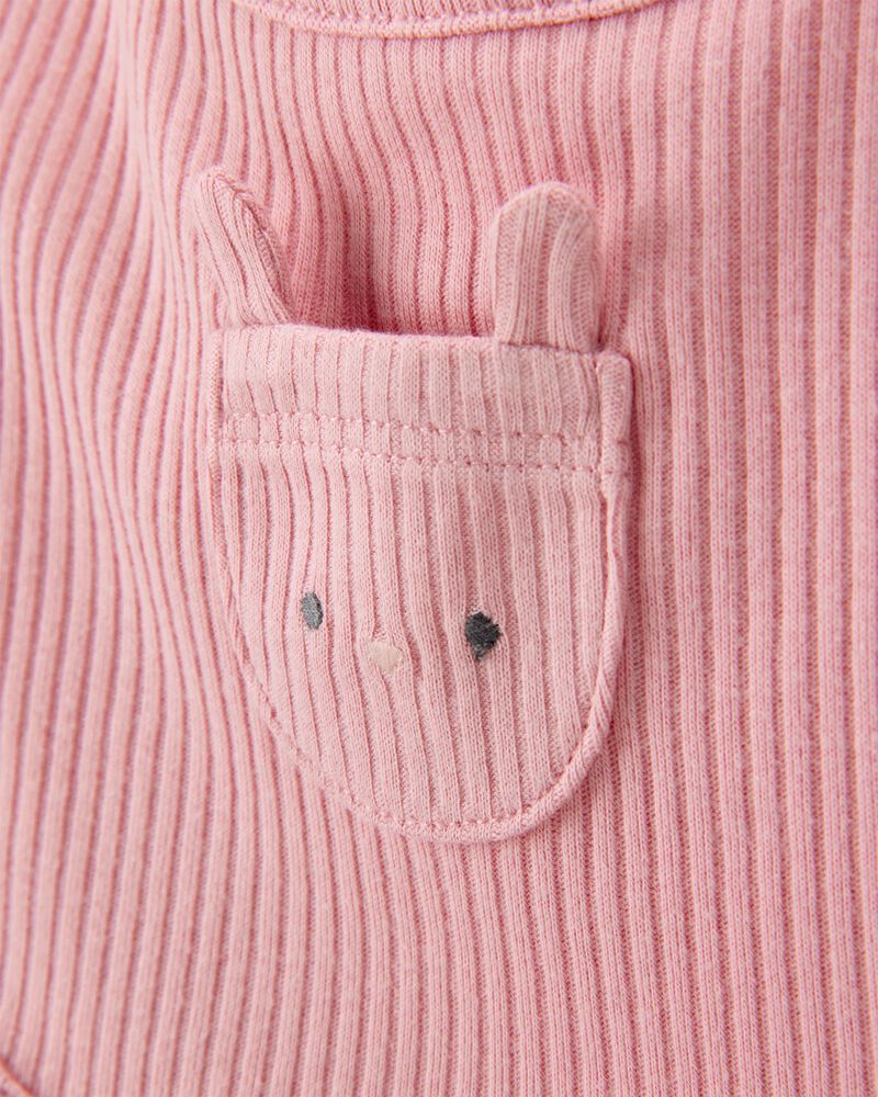 Baby 3-Pack Floral Bibs - Pink/Ivory, image 3 of 4 slides