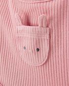 Baby 3-Pack Floral Bibs - Pink/Ivory, image 3 of 4 slides