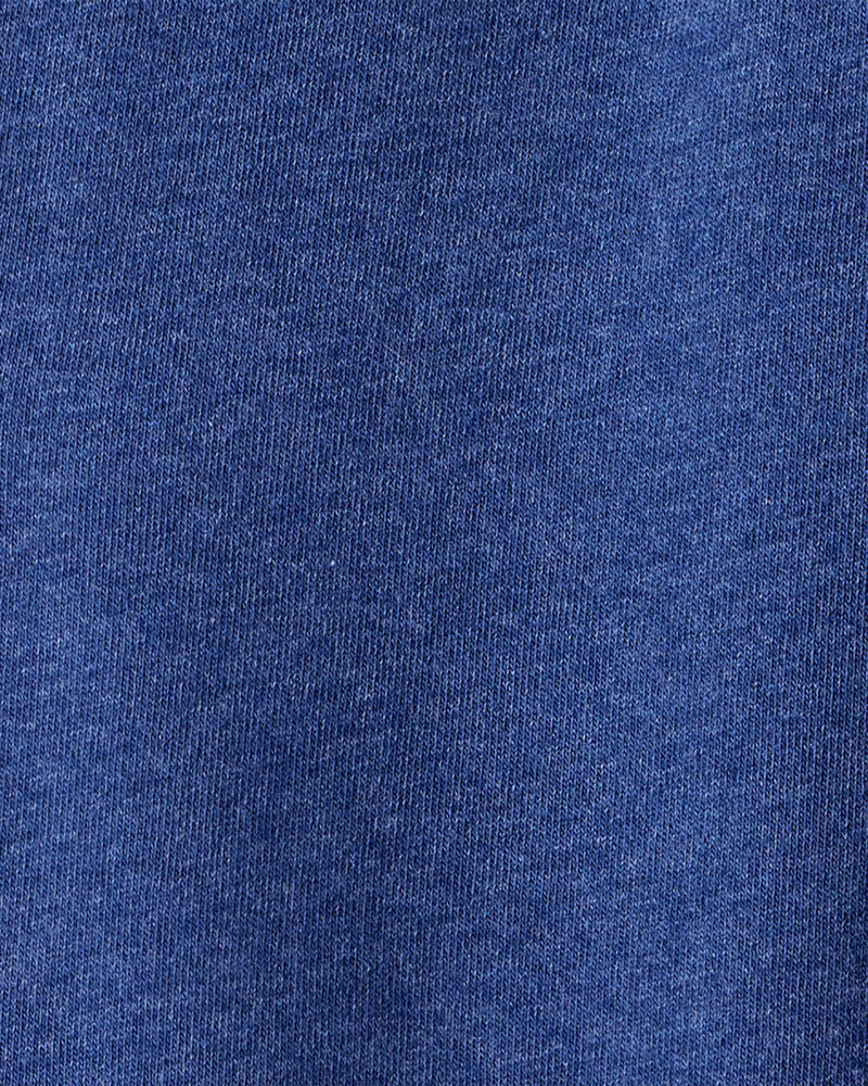 Boys Solid Fleece Drawstring Joggers - Blue, image 3 of 4 slides