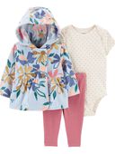 Multi - Baby 3-Piece Floral Little Jacket Set