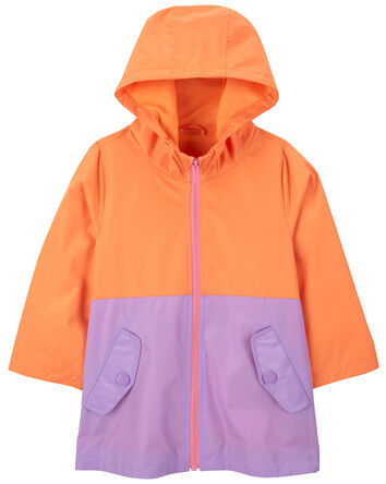 Toddler Colorblock Rain Jacket, 
