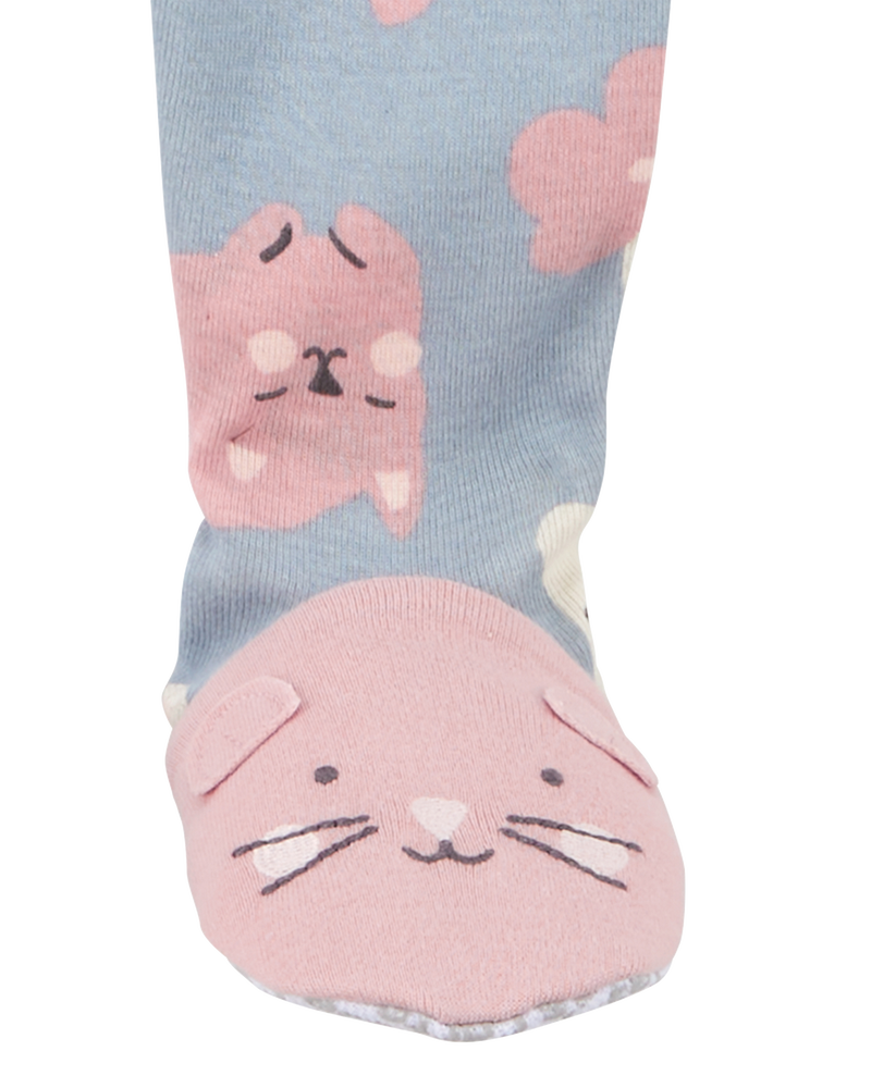 Toddler 2-Pack Cotton Rib 1-Piece Footie Pajamas, image 5 of 6 slides