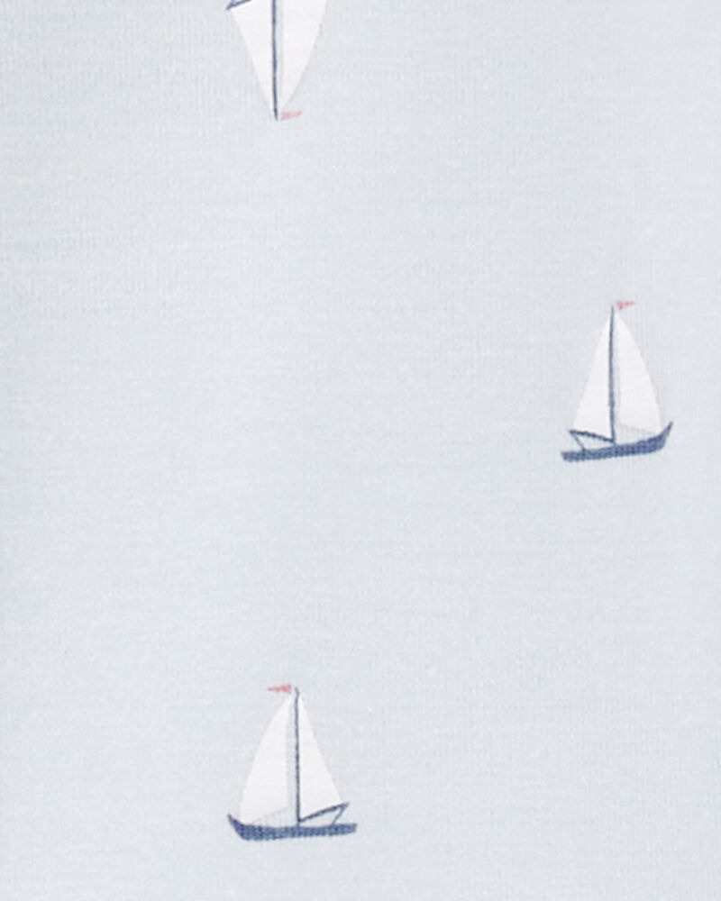 Baby Boy 1-Piece Sailboat PurelySoft Footie Pajamas, image 3 of 5 slides