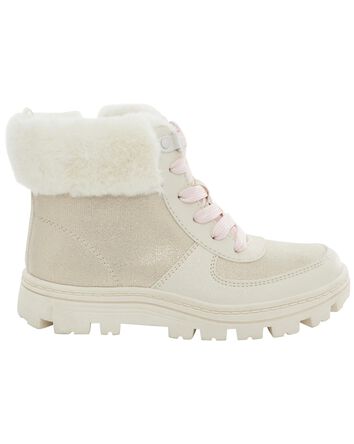 Kid Faux Fur Hiking Boots, 