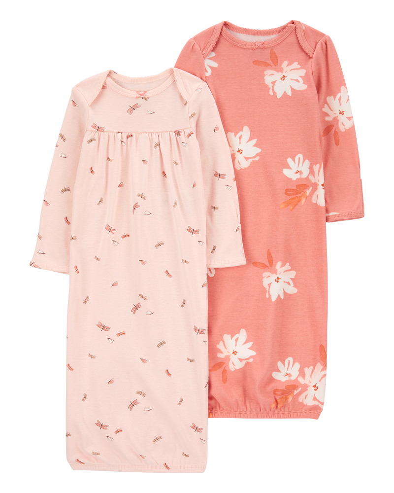 Baby 2-Pack Sleeper Gowns, image 1 of 5 slides