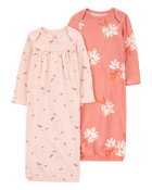 Baby 2-Pack Sleeper Gowns, image 1 of 5 slides