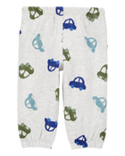 Baby Car Print Pull-On Fleece Pants, image 2 of 4 slides
