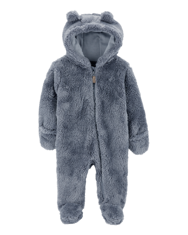 Blue Baby Hooded Pram Suit Blue Baby Hooded Pram Suit