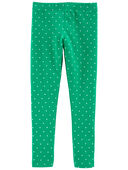 Green - Polka Dot Leggings