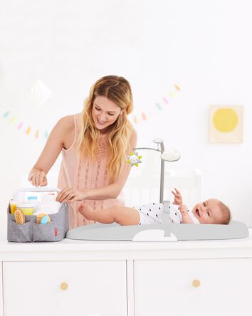 Nursery Style Wipe-Clean Changing Pad - 18 in - Grey, 