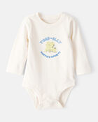 Baby Boy Aunts Favorite Cotton Long-Sleeve Graphic Bodysuit - Ivory, image 1 of 3 slides
