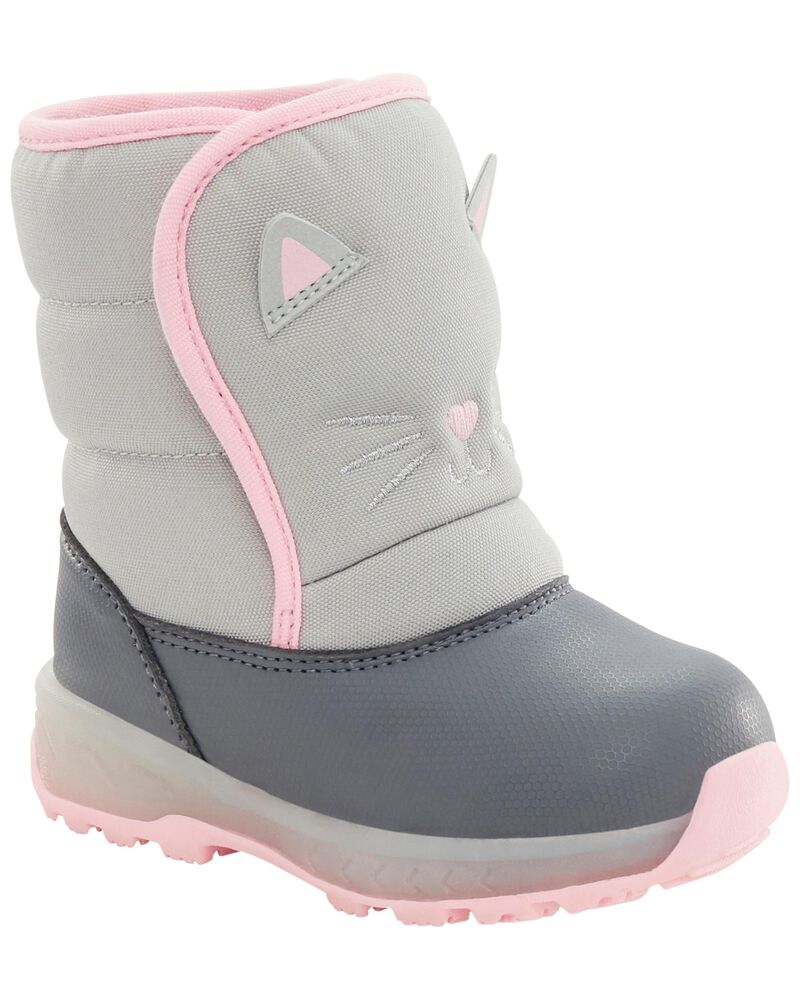 Toddler Cat Light-Up Snow Boots, image 1 of 8 slides