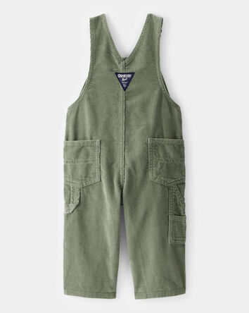 Baby Solid Corduroy Overalls - Green, 