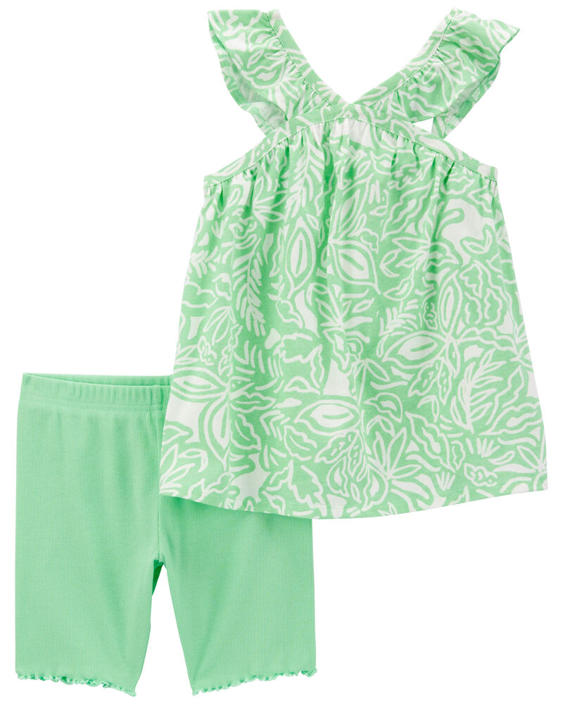 Kid 2-Piece Floral Tank & Short Set, image 1 of 4 slides