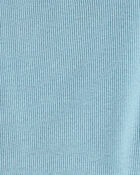 Girls Rib 100% Cotton Pull-On Stretch Leggings - Blue, image 3 of 4 slides