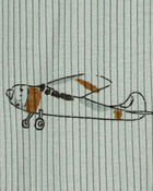 Baby Airplane 2-Way Zip Sleep & Play Pajamas, image 2 of 4 slides