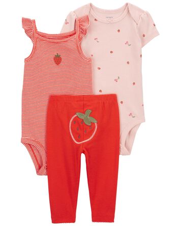 Baby 3-Piece Strawberry Little Character Set, 