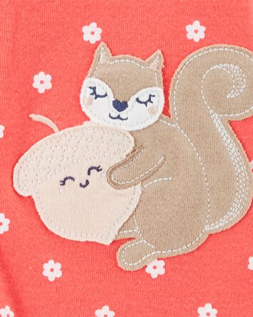 Toddler 1-Piece Squirrel 100% Snug Fit Cotton Footie Pajamas, 
