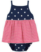 Baby 4th Of July Sunsuit, image 1 of 3 slides