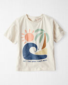 Toddler Organic Cotton Beach-Print Tee, image 1 of 4 slides