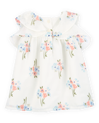 Baby Floral Dress - Ivory, image 2 of 5 slides