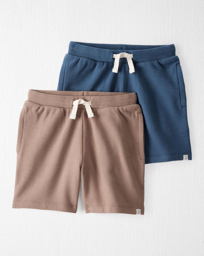 Kid 2-Pack Organic Cotton Shorts, image 1 of 6 slides