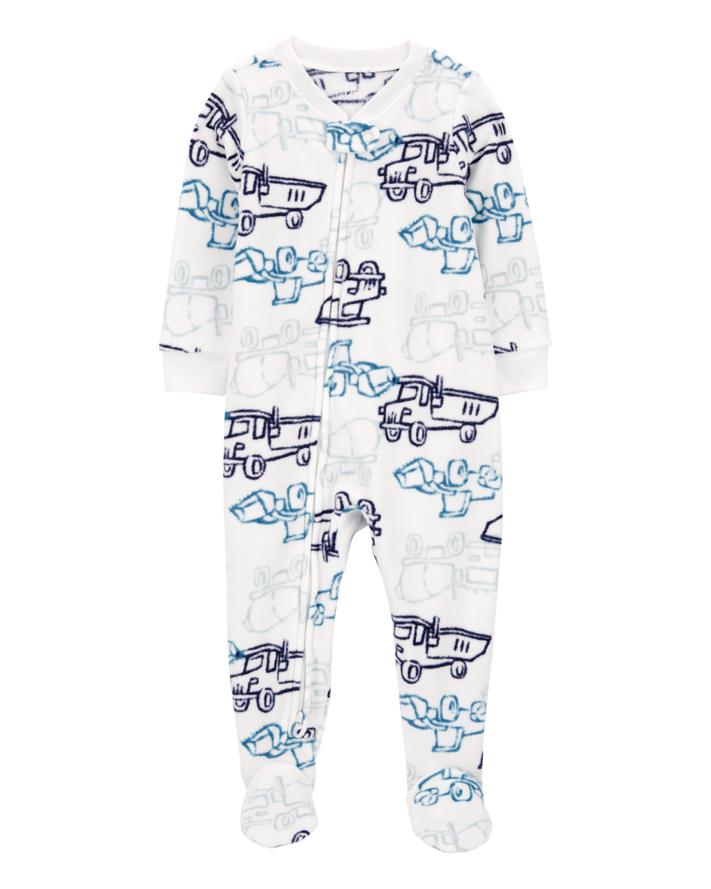 Baby 1-Piece Construction Fleece Footie Pajamas, image 1 of 3 slides