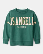 Boys Los Angeles French Terry Pullover Sweatshirt - Green, image 1 of 4 slides