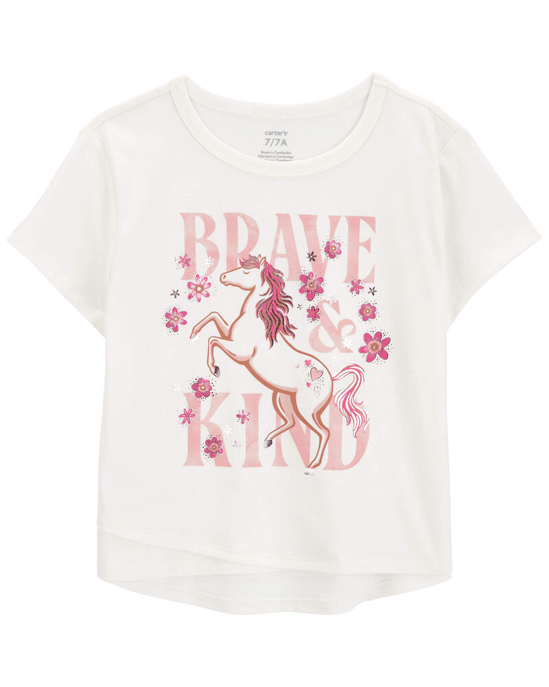 Kid Brave & Kind Horse Graphic Tee, image 1 of 3 slides