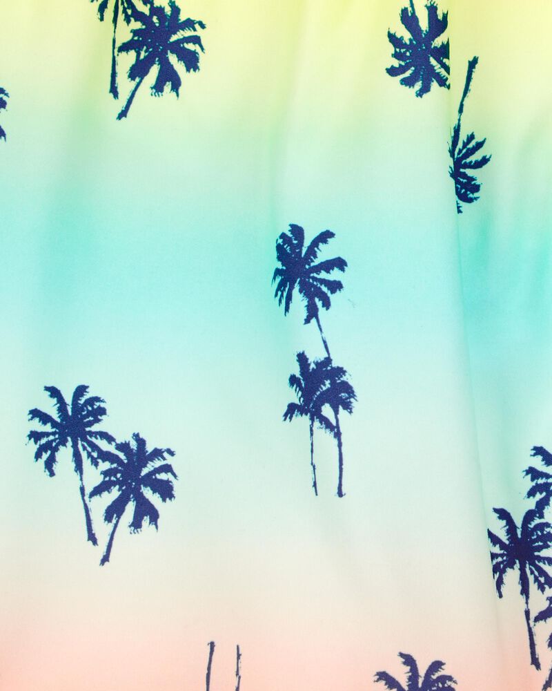 Kid 2-Piece Palm Tree Rashguard & Swim Trunk Set, image 6 of 6 slides