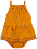 Gold - Baby Pineapple Bodysuit Dress