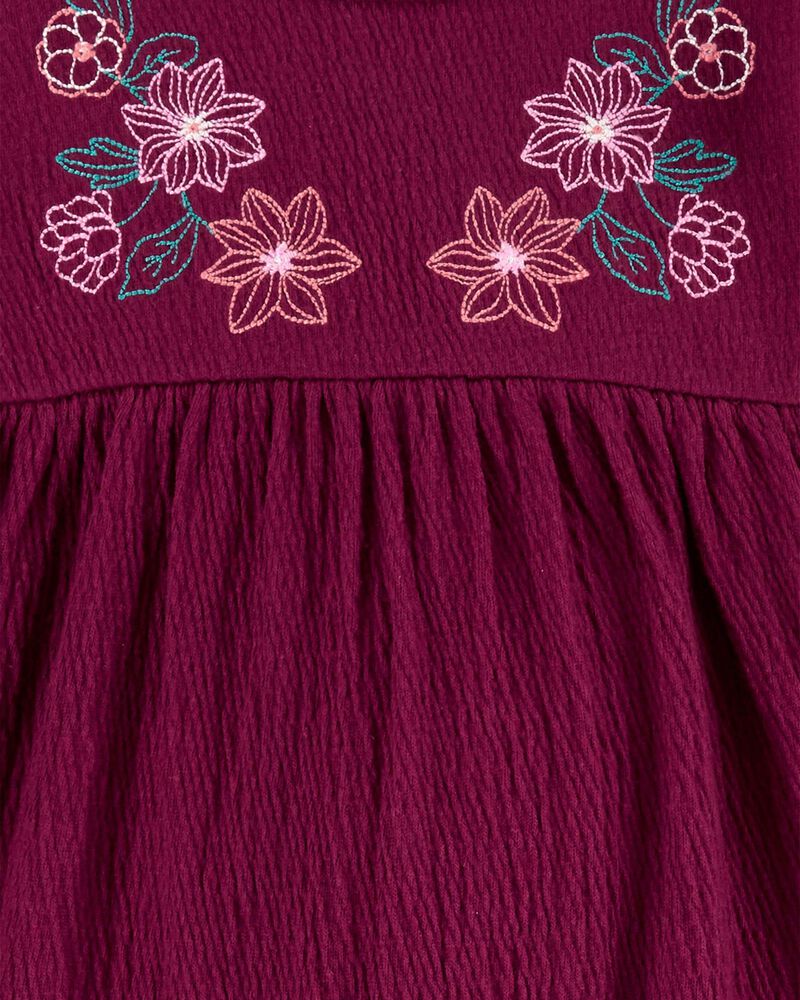 Baby Embroidered Floral Jumpsuit, image 2 of 3 slides