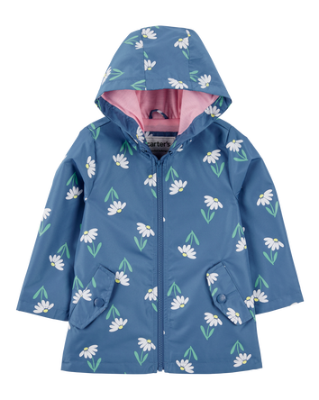 Toddler Color Changing Rain Jacket - Navy, 
