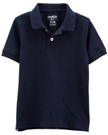 Toddler Pique Cotton Uniform Polo, 