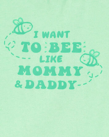 Baby 'Bee Like Mommy And Daddy' Sleeveless Bodysuit, 