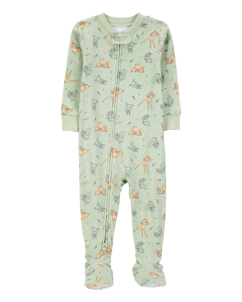 Baby Bambi Snug Fit Cotton Footie 1-Piece Pajamas, image 1 of 3 slides