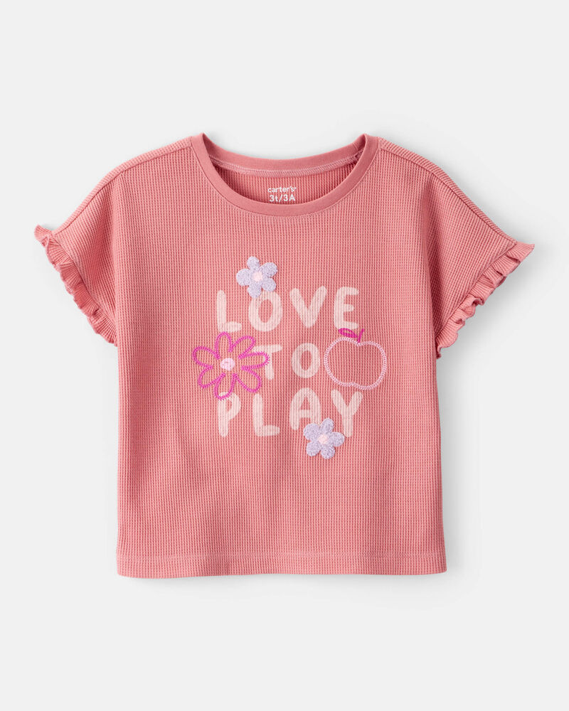 Toddler Girl Love To Play Short-Sleeve Graphic Tee - Pink, image 1 of 4 slides