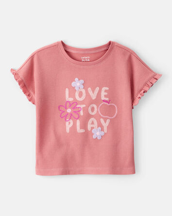 Toddler Girl Love To Play Short-Sleeve Graphic Tee - Pink, 