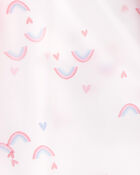 Toddler Rainbow Translucent Rain Jacket - Pink, image 2 of 2 slides